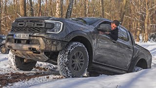 2023 Ford Ranger Raptor  OFFROAD Test Drive Snow amp Mud [upl. by Anis642]