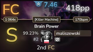 75⭐ maliszewski  NOMA  Brain Power Killer Machine 9923 2 418pp FC  osu [upl. by Joshua]