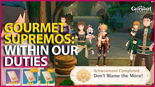 World Quest Gourmet Supremos Within Our Duties GUIDE Sumeru Achievement amp Recipes Genshin Impact [upl. by Nozicka]