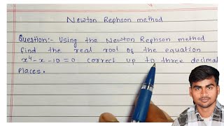 Newton raphson method  Raphson method in numerical analysis  engineering mathematics SNME [upl. by Schreiber]