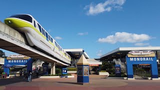 Disney World Monorail Complete Ride to Magic Kingdom Resort Hotels in 4K · Walt Disney World [upl. by Tennek]