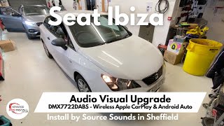 Seat Ibiza 2016 Goes Wireless CarPlay Android Auto KENWOOD DMX7722DABS seat seatibiza caraudio [upl. by Ailecec]