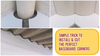 A Simple Trick To Install amp Cut Baseboard Corners Perfectly [upl. by Cenac857]