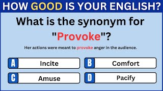 Most Advanced Synonym Quiz  Can You Score 3030 Synonym Quiz challenge [upl. by Esinad]