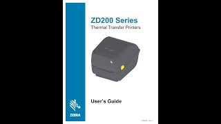 ZEBRA ZD220 01 PDF MANUAL [upl. by Boyden]