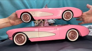 Barbie The Movie Car Collector Collectible Convertible Corvette Car VS RC Car Comparison Review [upl. by Desta]