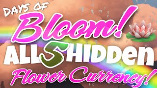 All 5 Hidden Flower Event Currency  Days of Bloom Sky Children of the Light nastymold [upl. by Ecneps]