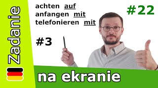 CZASOWNIKI z PRZYIMKAMI w niemieckim rekcja czasownika część 3 i tłumacznie zdań moją metodą [upl. by Aline387]