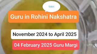 Guru transit Rohini Nakshatra 2025  November 2024 to April 2025  Margi 04 Feb 2025 [upl. by Florella533]