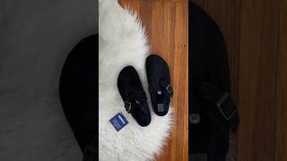 Unboxing Birkenstock Boston in Midnight birkenstock unboxing [upl. by Adnar174]