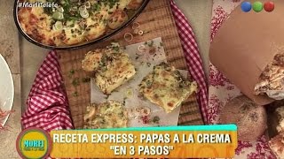 Receta express Papas aplastadas a la crema gratinadas  Morfi [upl. by Arbmik96]