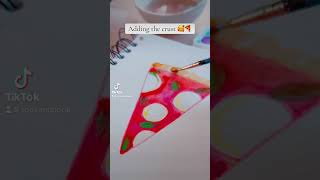 Make Mine Margherita wallart 🍕 cute art watercolor pizza foodie fun pizzalover walldecor [upl. by Aiciled]