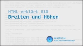 HTML erklärt 10 Breiten und Höhen [upl. by Farhsa]