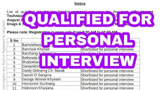 QUALIFIED CANDIDATES FOR PERSONAL INTERVIEW POST OF EQUIPMENT TECHNICIAN UNDER MMDSL [upl. by Sparks]