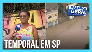 Moradores de Itapevi enfrentam ruas alagadas após forte chuva na Grande SP [upl. by Eyr]