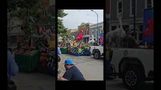 cherry festival float parade 2024 nationalcherryfestival2024 floatparade cherrycapitaloftheworld [upl. by Nonna]