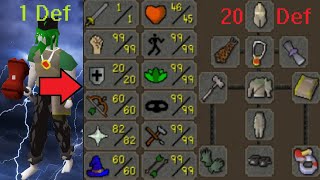 Converting my MAX low HP Dragon Warhammer pure into the best pure that has ever Existed OSRS [upl. by Korb]