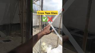 Cross Tape Glass❌✅ Why put cross of tape on windows home glass shorts masking tape on glass [upl. by Adle]