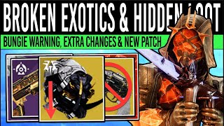 Destiny 2 BROKEN EXOTICS amp BUNGIE WARNING Hidden LOOT Street Fighter Gear Reward Glitch Secrets [upl. by Enened535]