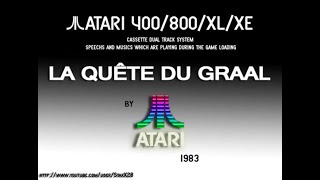 Atari 8bit  Cassette Dual Track system  La Quête Du Graal Atari 1983 [upl. by Iv140]