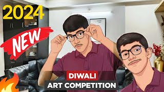 New Art Competition 2024  Diwali Drawing Competition  Free Art Competition 🔥 [upl. by Assertal]