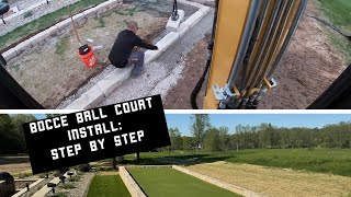 Bocce Ball Court Install Full Step by Step Timelapse [upl. by Isewk180]