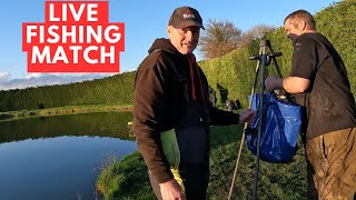 Live Fishing Match Bergh Apton street farm lake matchfishinguk [upl. by Laucsap593]