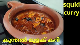 ചോറിന് പറ്റിയ നല്ല കൂന്തൽ മുളക് കറി  Squid curry Koonthal Recipe  Kanava curry [upl. by Ribble521]