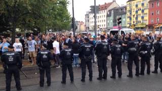 Kleines Derby LöwenFans  Ankunft am Grünwalder Stadion [upl. by Albers]