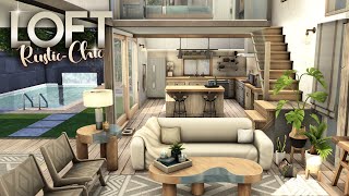 RUSTIC CHIC LOFT  No CC  The Sims 4 Speed Build [upl. by Corvin]