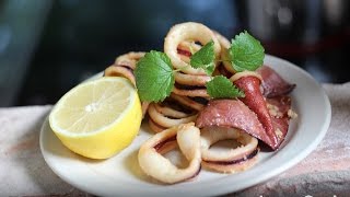 Calamari  Frittierte Tintenfischringe Keto Rezepte Abnehmen mit Low Carb [upl. by Rocky974]