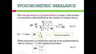 part5 step growth polymerization [upl. by Nytsirk734]