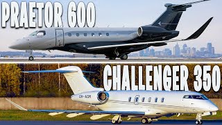 Embraer Praetor 600 vs Bombardier Challenger 350 [upl. by Octavian662]