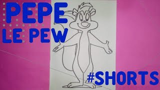 COMO DIBUJAR A PEPE LE PEW  SHORTS  VIDEO CORTO 15 [upl. by Nylia207]