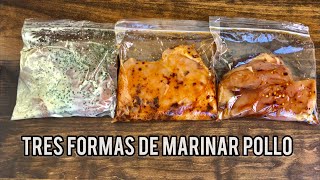 MARINADO PARA POLLO  Tres Recetas FÁCILES y con mucho SABOR [upl. by Hogg]