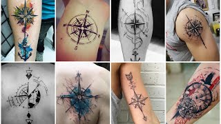 Top 40 New ATTRACTIVE Compass Tattoos For Men  BEST Compass Tattoos For Boys  Tattoos For ALL [upl. by Cappella]