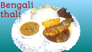 how to make bengali thalihow to make special bengali thalibengali thali recipe non veg [upl. by Juline89]