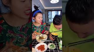 Best action funny husband and wife eating 001 ASMR Mukbang Asmr Eating Eating show [upl. by Rhyne]