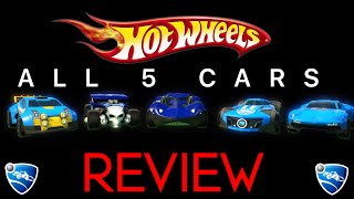 All 5 Hot Wheels Cars REVIEWED Twin Mill 3 Bone Shaker Gazella MR11 Fast 4WD in Rocket League [upl. by Nnylamme789]