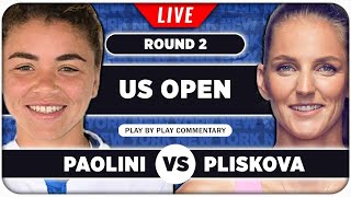 PAOLINI vs PLISKOVA • US Open 2024 • LIVE Tennis Play by Play Stream [upl. by Irianat]