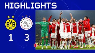 Historische avond in Dortmund 🤩  Highlights Borussia Dortmund  Ajax  UEFA Champions League [upl. by Kendricks18]