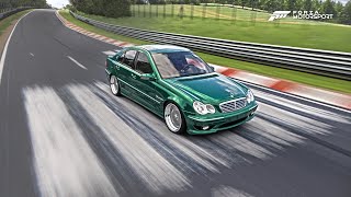 Mercedes C32 AMG The Ultimate Sleeper at Nürburgring [upl. by Turnheim319]