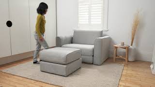 How to assemble your Koala Sofa Bed Ottoman [upl. by Gerick]