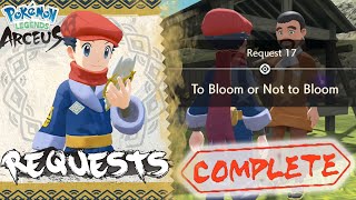 Pokemon Legends Arceus Request 17 Walkthrough quotTo Bloom or Not to Bloomquot How To Unlock amp Guide [upl. by Malanie]