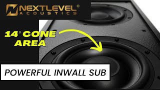 Inwall SUB with Surprising OUTPUT NEXT LEVEL ACOUSTICS IN Wall Subwoofer Home Theater Gurus [upl. by Geminian]