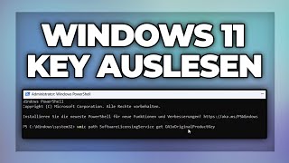 Windows 11 Key auslesen  Produktschlüssel herausfinden Tutorial [upl. by Juetta]