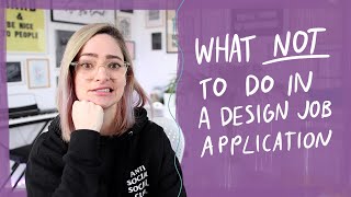 Top 5 mistakes to avoid in a design job application [upl. by Lareena860]