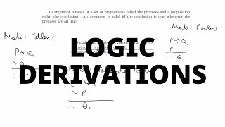 Simple Derivations for Logic Arguments [upl. by Imtiaz346]