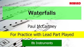 Paul McCartney Waterfalls Backing Track Bb Instruments for Practice with Lead Part Played [upl. by Fiel]