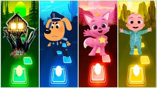 Sheriff Labrador 🆚 Pinkfong Baby Shark 🆚 Coco Cocomelon Boy 🆚 House Head  Tiles Hop Coffin Dance [upl. by Suehtomit]